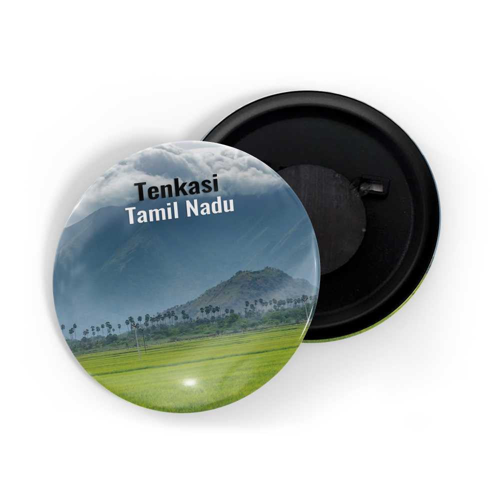 dhcrafts Fridge Magnet Multicolor Tenkasi Tamil nadu Tourist Place Glossy Finish Design Pack of 1 (58mm)